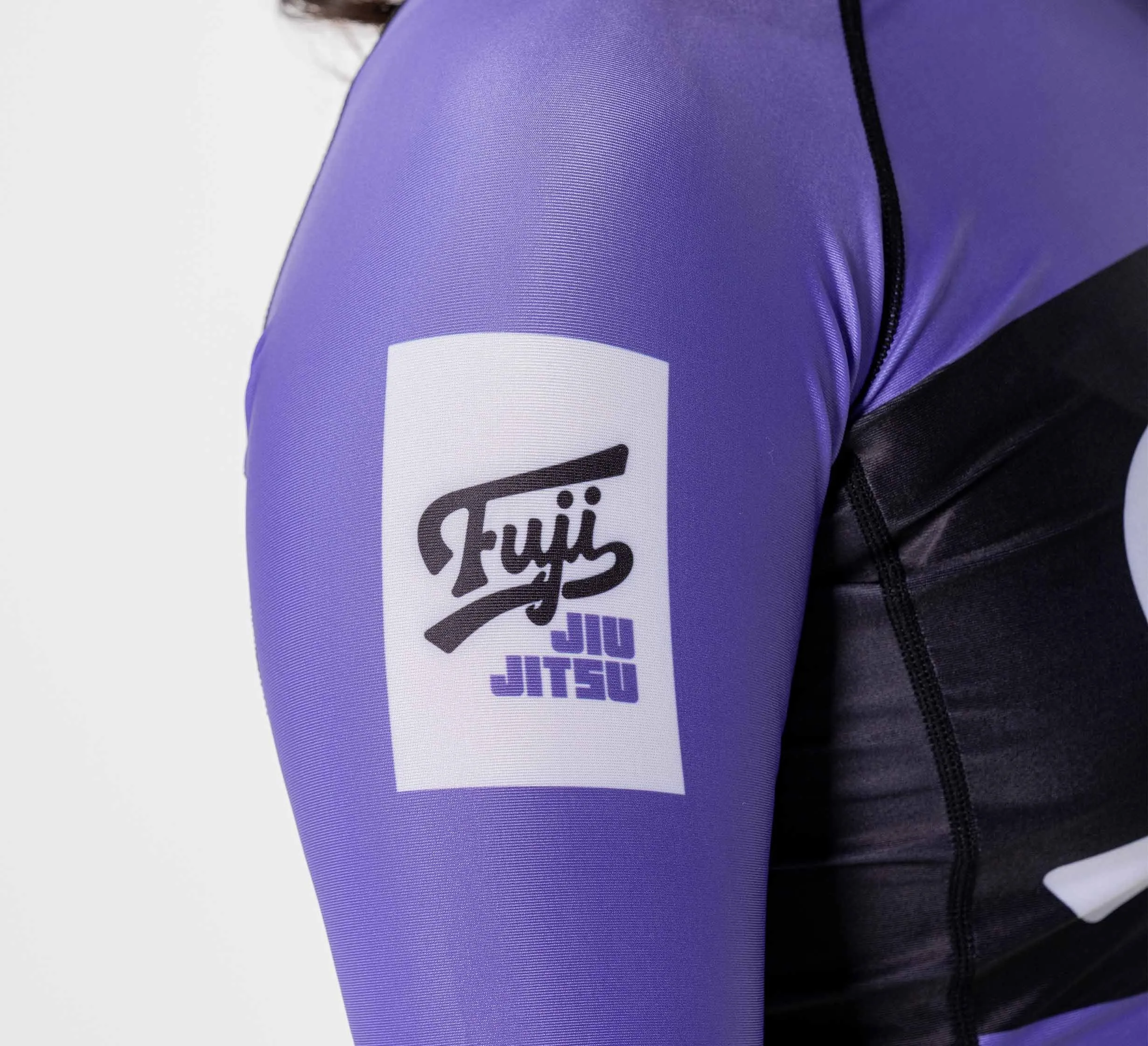 Womens Jiu Jitsu Script Flex Lite Long Sleeve Rashguard Purple