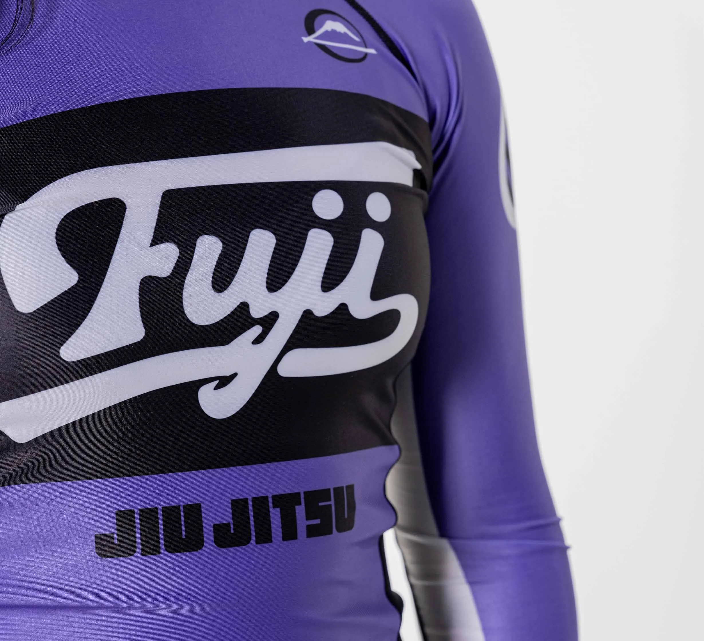 Womens Jiu Jitsu Script Flex Lite Long Sleeve Rashguard Purple