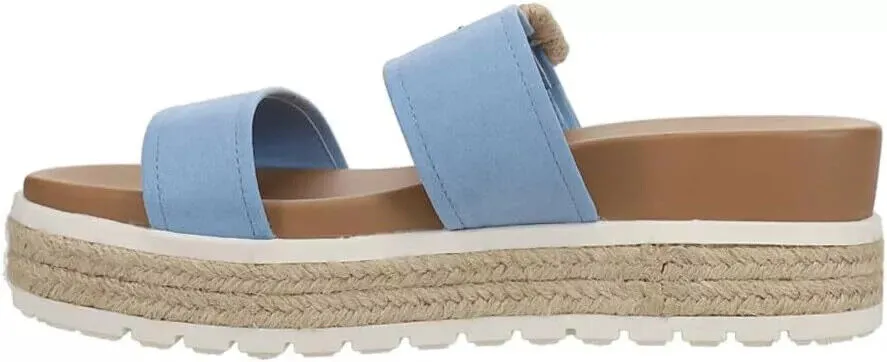 Women's Shoes MIA KENZY Platform Espadrille Slide Sandals MH1916 LIGHT BLUE